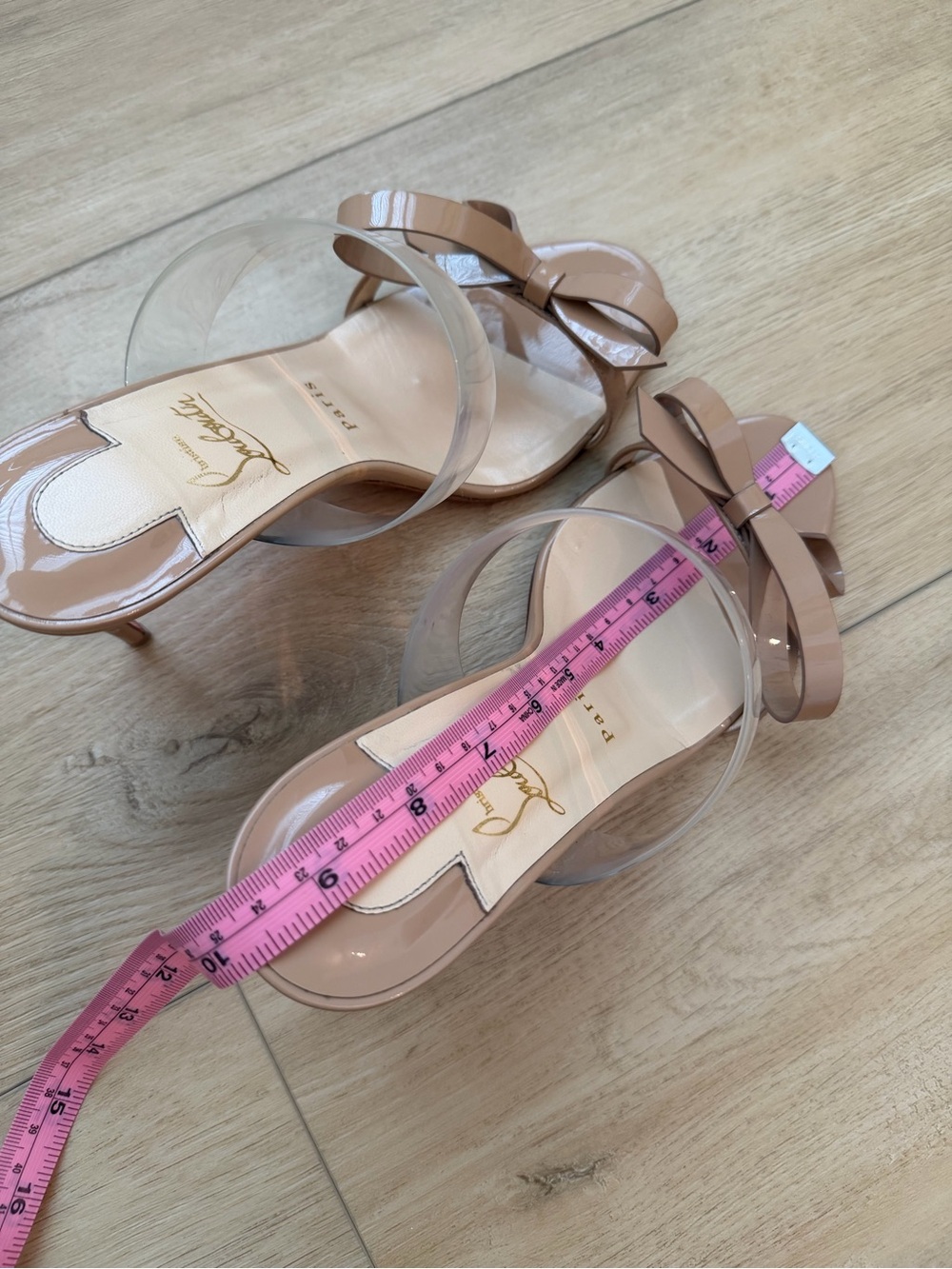 Christian Louboutin Just Nodo Nude Bow Sandals 85 - Picture 7 of 11